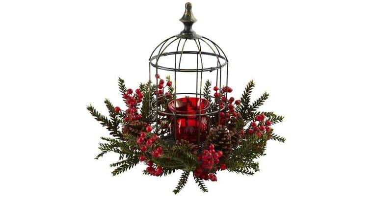 Pine Berry Birdhouse Candelabrum | Rental Pine Berry Birdhouse Candelabrum | Rental
