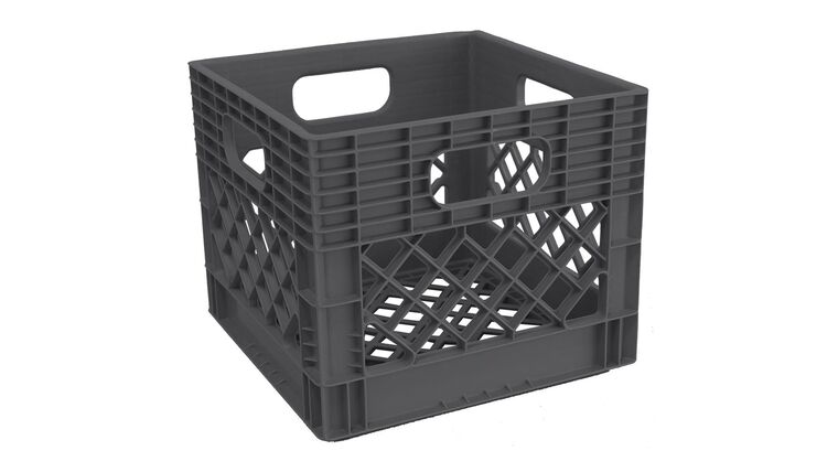 11″ x 13″ x 13″ Graphite Plastic Milk Crate | Rental