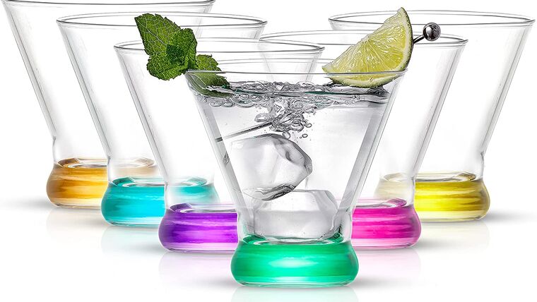 Martini Glass – 7oz) Cocktail Glassware Set of 6, Colored Glass Base. Drinking Glasses, Cocktail Glasses, Stemless Margarita Glasses, Bar Glasses, Shrimp Cocktail Glasses, Juice Glasses | Rental Martini Glass – 7oz) Cocktail Glassware Set of 6, Colored Glass Base. Drinking Glasses, Cocktail Glasses, Stemless Margarita Glasses, Bar Glasses, Shrimp Cocktail Glasses, Juice Glasses | Rental