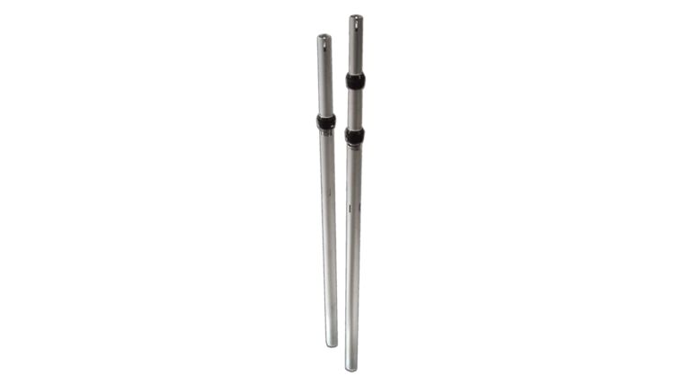 7′ – 12′ x 2″ D Adjustable 2 Piece Upright Pipe & Drape Pole Only – Black | Rental