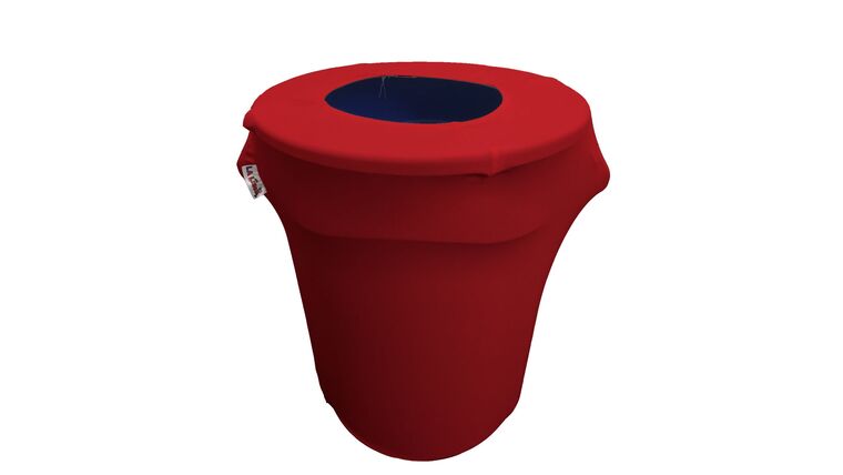 Spandex Trash Can Cover for 32-Gallon – Red | Rental