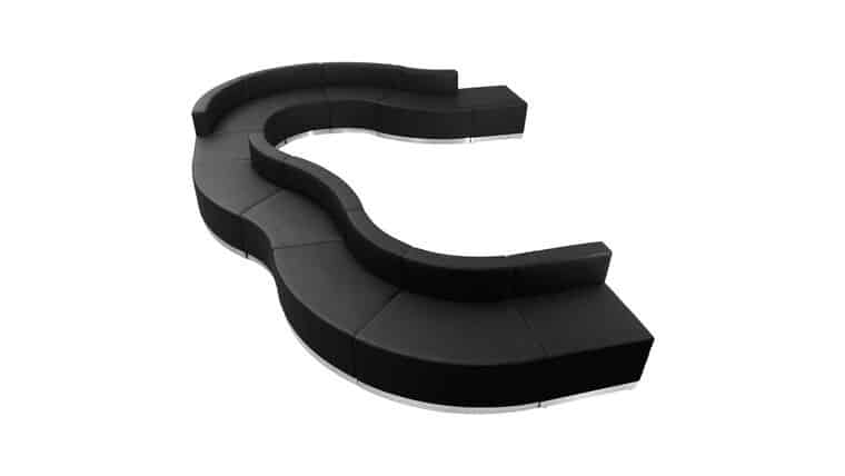 Package – HERCULES Alon Series Black LeatherSoft Reception Configuration, 11 Pieces | Rental
