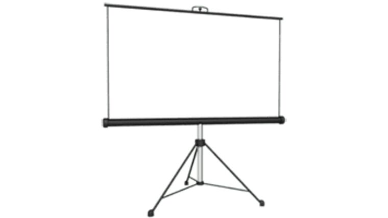 6′ x 6′ Da-Lite 4:3 Front Projection Tripod Video Screen | Rental 6′ x 6′ Da-Lite 4:3 Front Projection Tripod Video Screen | Rental