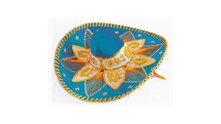 Mariachi Sombrero – Light Blue & Gold | Rental Mariachi Sombrero – Light Blue & Gold | Rental