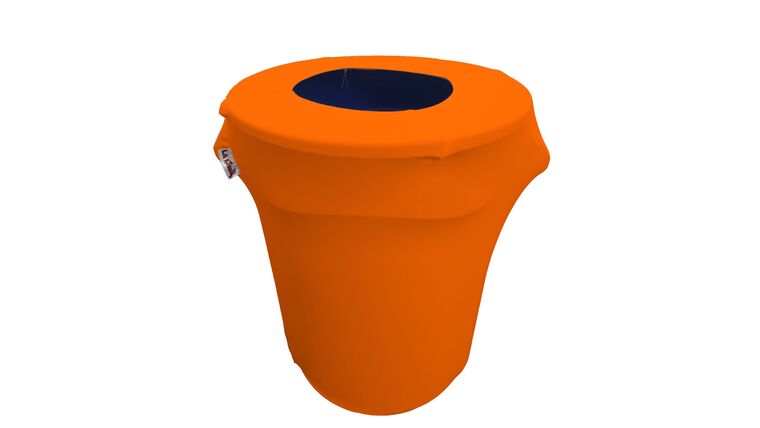 Spandex Trash Can Cover for 32-Gallon – Orange | Rental