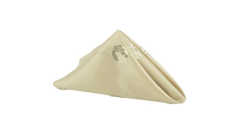 Sequins Taffeta Napkin 20″x20″ – Champagne | Rental