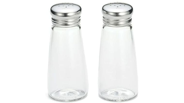 3 oz. Salt/Pepper Shaker Glass, 18-8 Stainless Steel Top | Rental 3 oz. Salt/Pepper Shaker Glass, 18-8 Stainless Steel Top | Rental