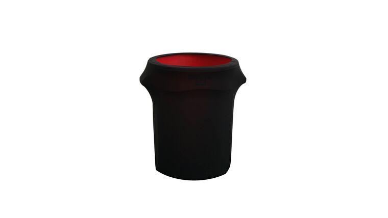 24-40 Gallons Black Stretch Spandex Round Trash Bin Container Cover | Rental 24-40 Gallons Black Stretch Spandex Round Trash Bin Container Cover | Rental