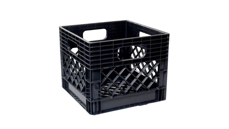 11″ x 13″ x 13″ Black Plastic Milk Crate | Rental