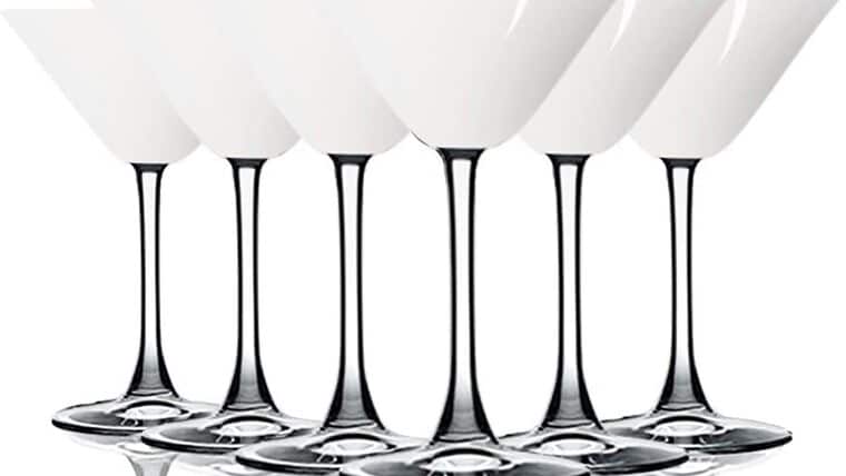 Martini Glass – White Top Accent Martini/Cocktail 10 oz Wine Glasses – Set of 6 by TableTop King – Additional Vibrant Colors Available | Rental Martini Glass – White Top Accent Martini/Cocktail 10 oz Wine Glasses – Set of 6 by TableTop King – Additional Vibrant Colors Available | Rental
