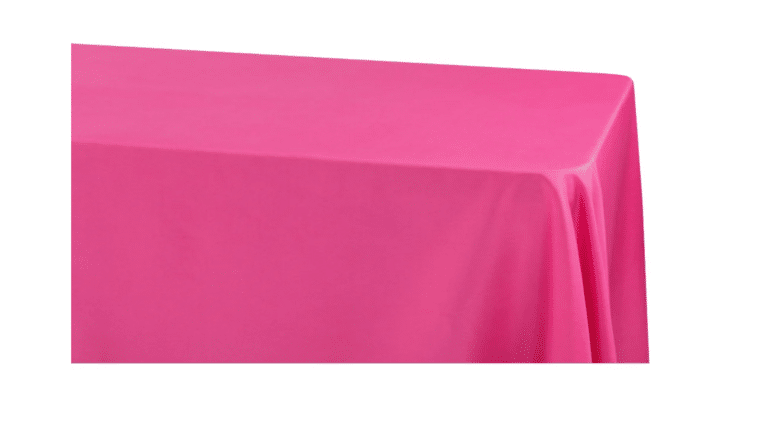 Polyester | Fuchsia | 90″ x 132″ Tablecloth | Rental Polyester | Fuchsia | 90″ x 132″ Tablecloth | Rental