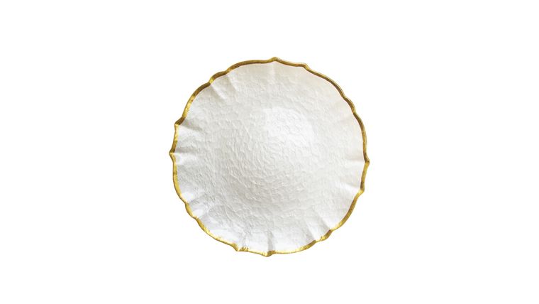 Pearl/Gold Ice Queen – Charger Plate | Rental Pearl/Gold Ice Queen – Charger Plate | Rental