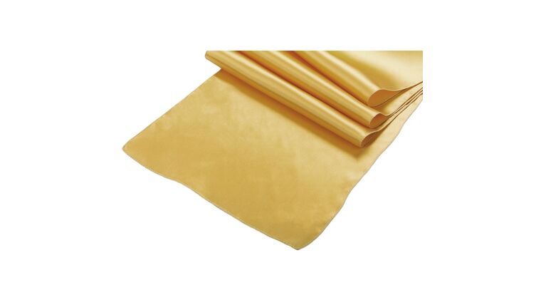 Satin Table Runner – Bright Gold | Rental Satin Table Runner – Bright Gold | Rental