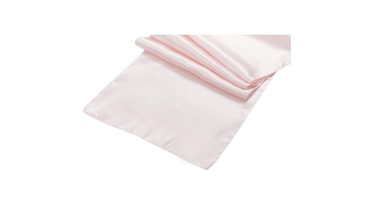 Satin Table Runner – Pastel Pink | Rental Satin Table Runner – Pastel Pink | Rental
