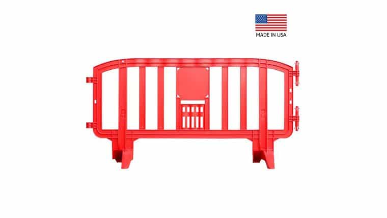 6.5 Ft. Red Movit Interlocking Plastic Crowd Barricade | Rental