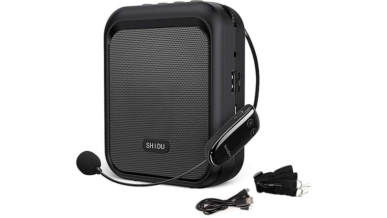 Mini Voice Amplifier Portable Bluetooth Speaker with UHF Wireless Microphone Headset 10W 1800mAh PA System Supports MP3 Format Audio for Teachers, Coaches, Training, Tour Guide. | Rental Mini Voice Amplifier Portable Bluetooth Speaker with UHF Wireless Microphone Headset 10W 1800mAh PA System Supports MP3 Format Audio for Teachers, Coaches, Training, Tour Guide. | Rental