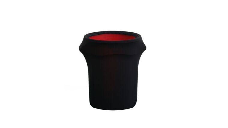 41-50 Gallons Black Stretch Spandex Round Trash Bin Container Cover | Rental 41-50 Gallons Black Stretch Spandex Round Trash Bin Container Cover | Rental