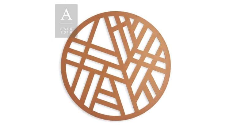 Die-Cut Geomod Charger Mat – Copper | Rental