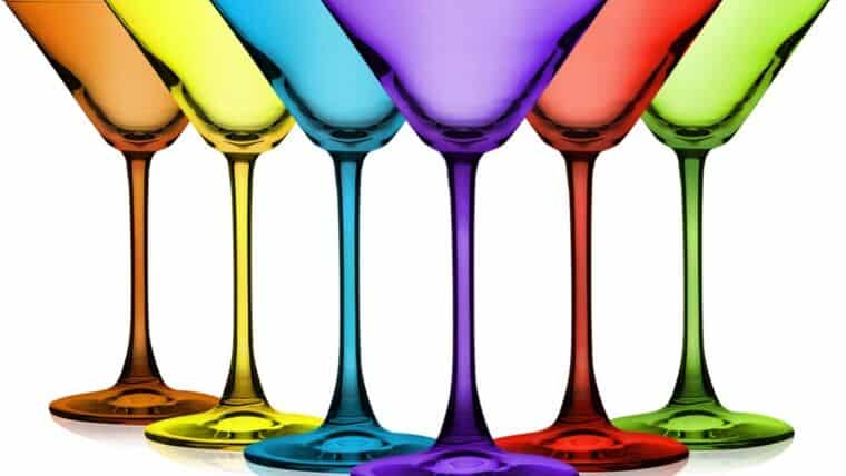 Martini Glass – Party Color Full Accent Martini/Cocktail 10 oz Wine Glasses Kit – Set of 6 Additional Vibrant Colors Available | Rental Martini Glass – Party Color Full Accent Martini/Cocktail 10 oz Wine Glasses Kit – Set of 6 Additional Vibrant Colors Available | Rental