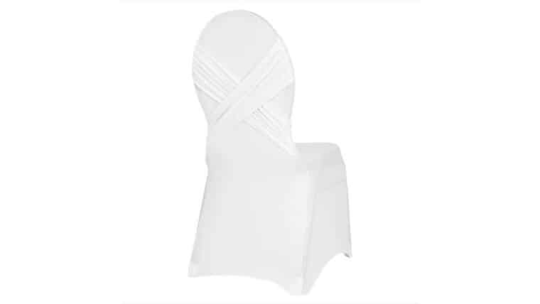 Cross Back Stretch Spandex Banquet Chair Cover – White | Rental Cross Back Stretch Spandex Banquet Chair Cover – White | Rental