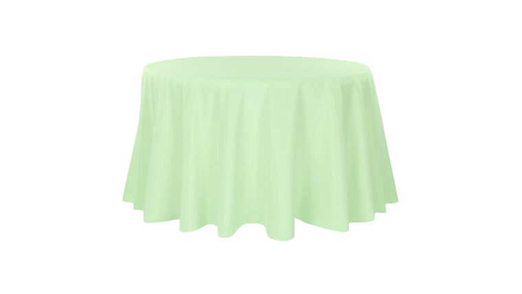 Polyester 108″ Round Tablecloth – Mint Green | Rental Polyester 108″ Round Tablecloth – Mint Green | Rental