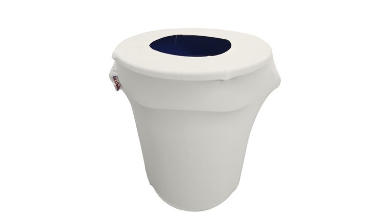 Spandex Trash Can Cover for 32-Gallon – White | Rental