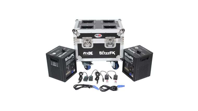 ProX X-BLITZZFX X2 Blitzz FX Cold Spark Machine – Set of (2) with Flight Case & remotes | Rental
