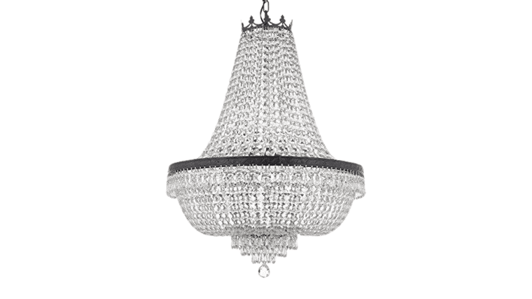 36″ x 30″ Dark Antique Finish French Empire Crystal Chandelier Lighting | Rental 36″ x 30″ Dark Antique Finish French Empire Crystal Chandelier Lighting | Rental