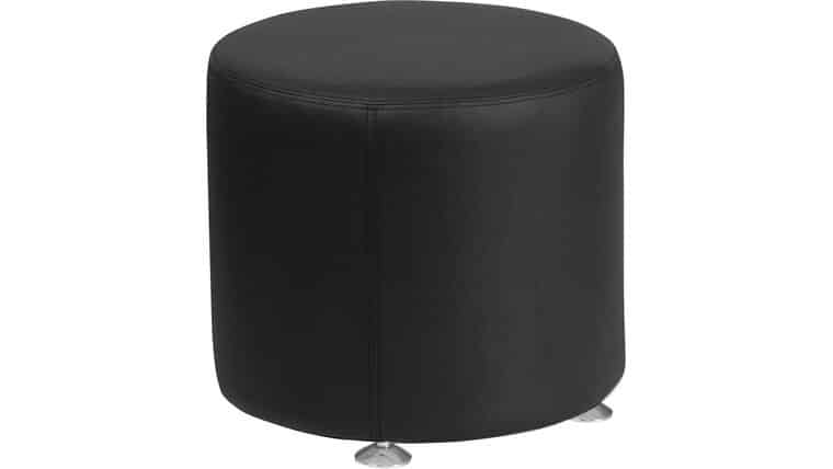 Alon Black 18” Round Ottoman | Rental