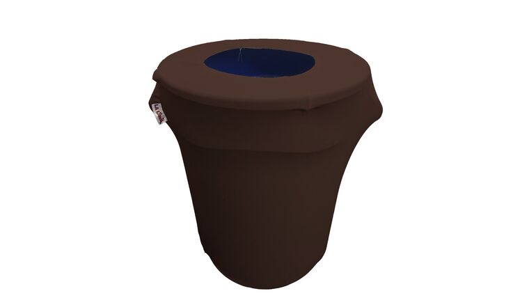 Spandex Trash Can Cover for 32-Gallon – Brown | Rental