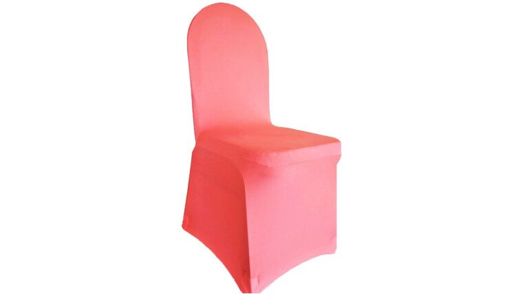 Spandex Banquet Chair Cover – Coral | Rental Spandex Banquet Chair Cover – Coral | Rental