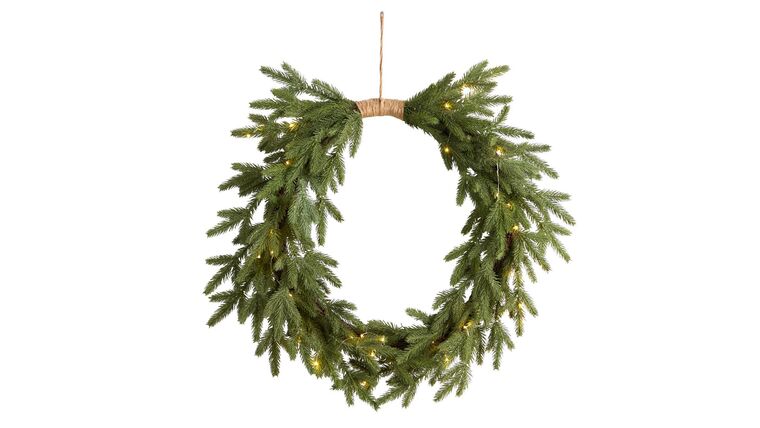 24″ Holiday Christmas Pre-Lit Cascading Pine Wreath” | Rental 24″ Holiday Christmas Pre-Lit Cascading Pine Wreath” | Rental