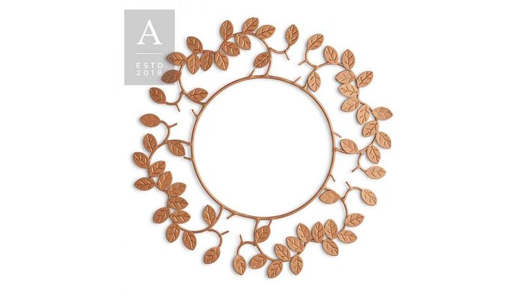 Copper Wire Laurel Leaf Charger Mat | Rental Copper Wire Laurel Leaf Charger Mat | Rental