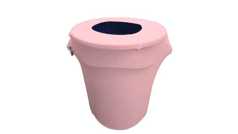 Spandex Trash Can Cover for 32-Gallon – Light Pink | Rental