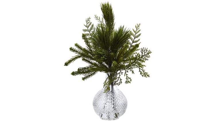 Mixed Pine in Glass Vase | Rental Mixed Pine in Glass Vase | Rental