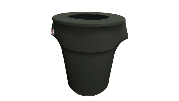 Spandex Trash Can Cover for 44 Gallon – Black | Rental