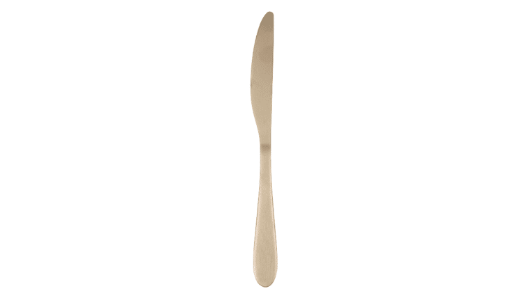 Byram Champagne Satin Dinner Knife | Rental
