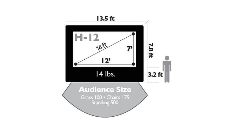 12′ x 7′ Open Air Cinema Home Inflatable Video Movie Screen | Rental