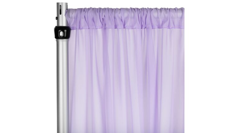 Chiffon Curtain Drape 10ft H x 58″ W Panel – Lavender | Rental