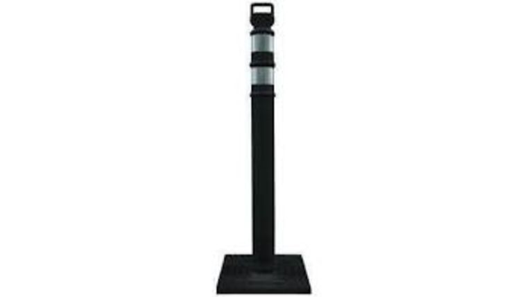 45″ Black Delineator Post w/o Base With Reflective Lines | Rental 45″ Black Delineator Post w/o Base With Reflective Lines | Rental