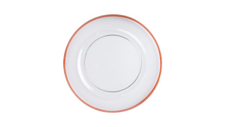Charger Plate | Alpine Acrylic – Clear/Rose Gold | Rental