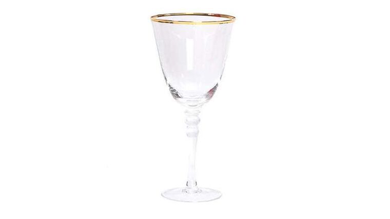 Venice White Wine Glass – Gold Rim – 10 oz. | Rental