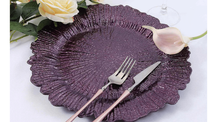 Eggplant Burst – Charger Plate | Rental