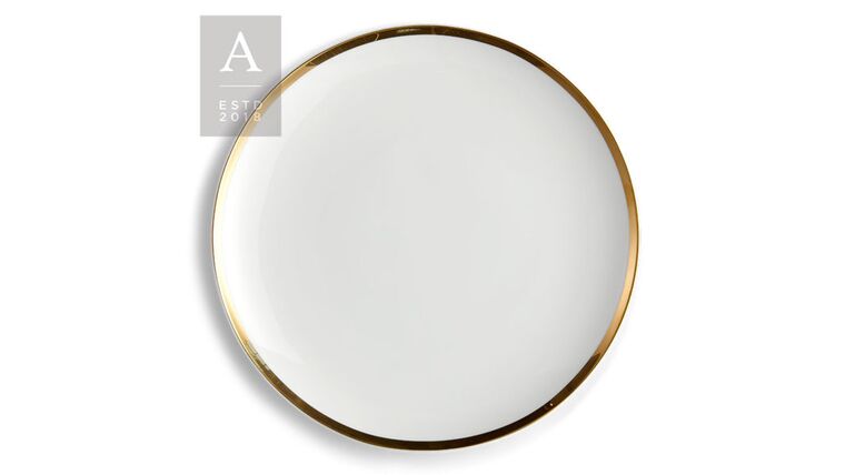 White/Gold Iris Couple – Charger Plate | Rental White/Gold Iris Couple – Charger Plate | Rental