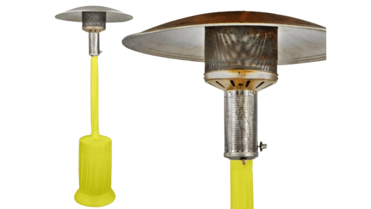 Patio Heater – Mushroom – Velon Wrapped – Yellow | Rental Patio Heater – Mushroom – Velon Wrapped – Yellow | Rental