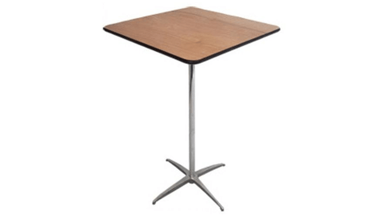 30″ Square High Boy Cocktail Table Kit – Wood | Rental
