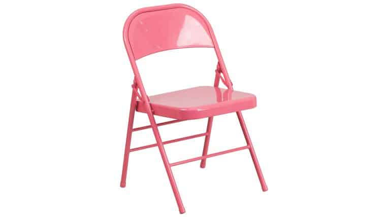 Metal Folding Chair – Pink | Rental Metal Folding Chair – Pink | Rental