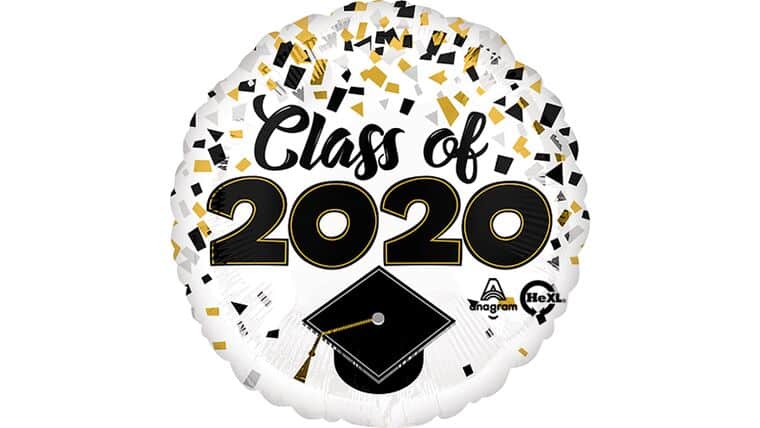 18″ Graduation Class 2020 Confetti Anagram Balloon | Rental