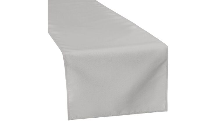 Polyester Table Runner – Gray/Silver | Rental