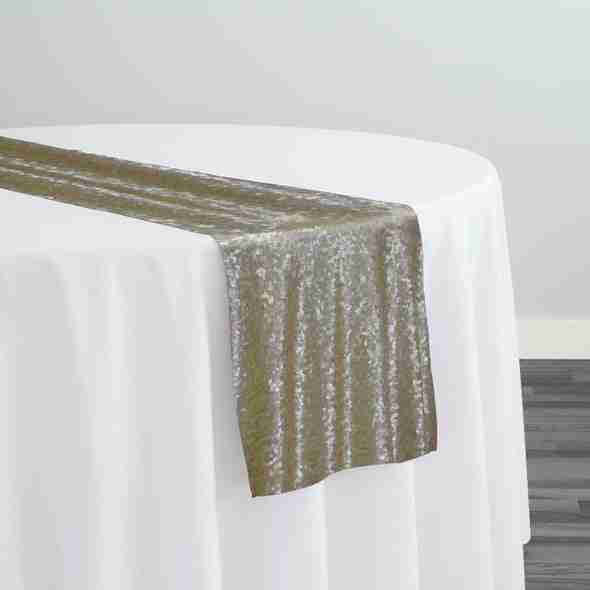 Glitz Sequins Table Runner in Champagne | Rental
